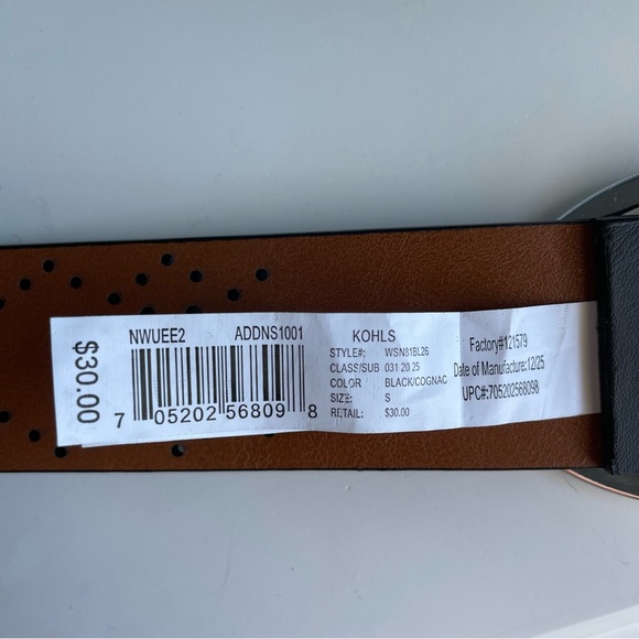 Small black decorative belt with silver buckle - Picture 5 of 6